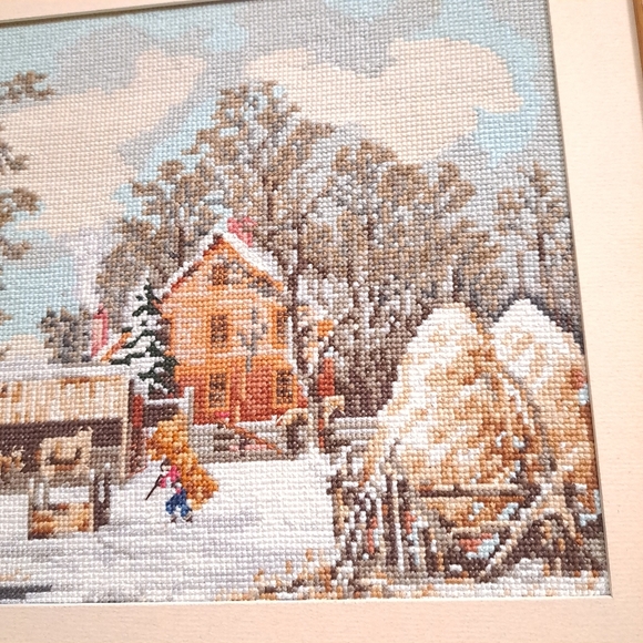 Vintage Currier & Ives An Heirloom Collection Winter Scenes Cross stitch - Picture 5 of 10